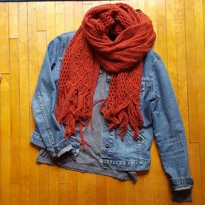 Orange chunky scarf